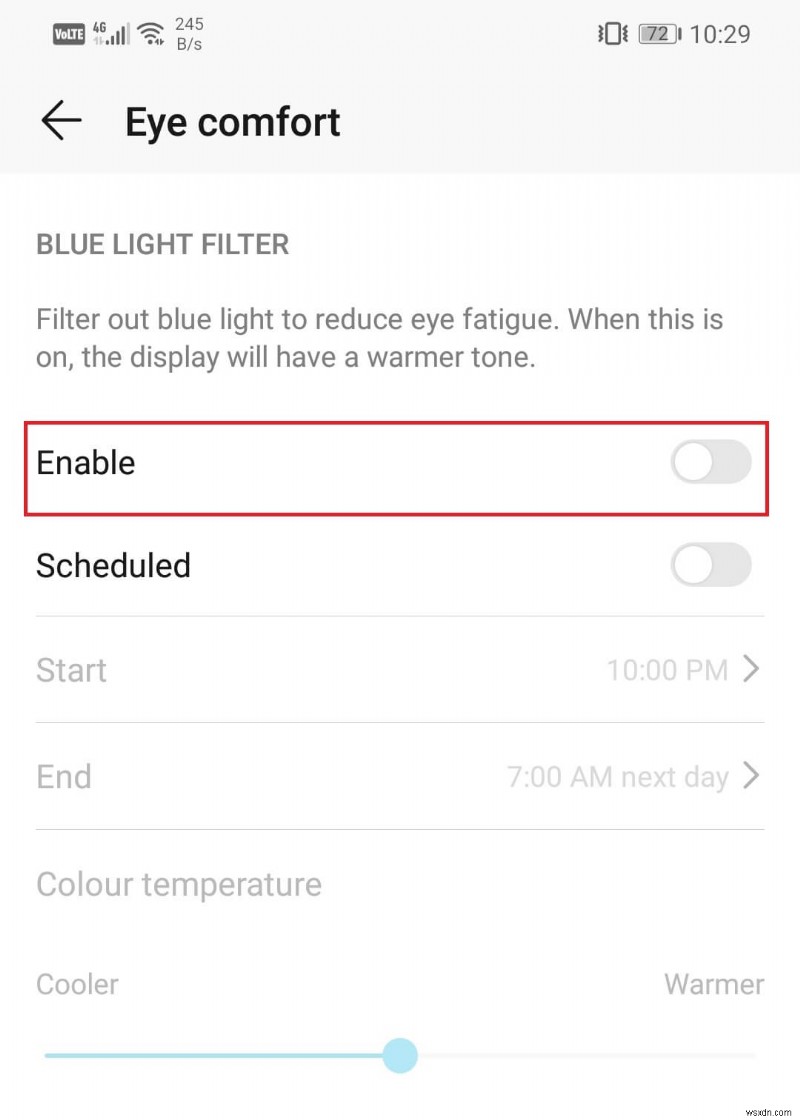 Android에서 블루 라이트 필터를 활성화하는 방법 