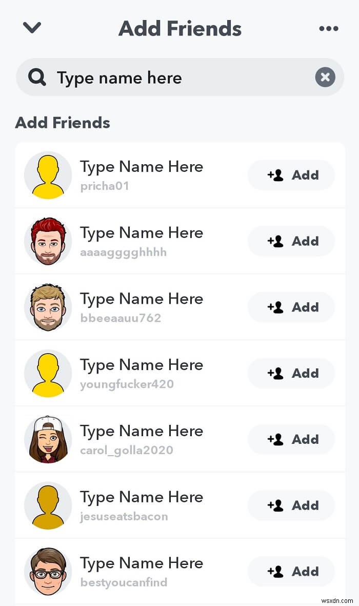Snapchat에서 사용자 이름이나 번호가 없는 사람 찾기