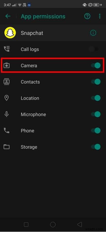 Snapchat 카메라가 작동하지 않는 문제 수정(검은 화면 문제)
