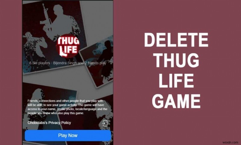 Facebook Messenger에서 Thug Life 게임을 삭제하는 방법