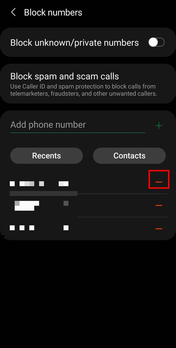 Android 전화에서 개인 번호를 차단하는 방법