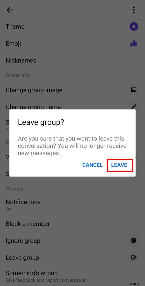 Facebook Messenger에서 그룹 채팅을 종료하는 방법
