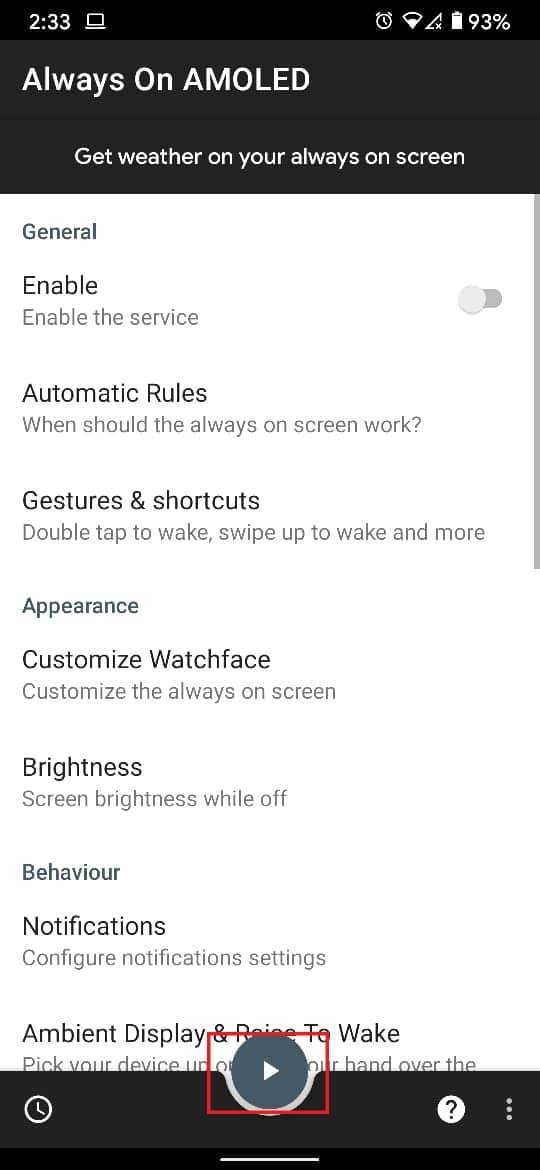 Always On Display Android를 활성화하는 방법
