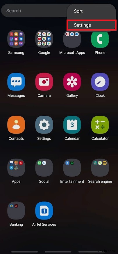 앱 화면에서 Samsung Discover 옵션을 비활성화하는 방법