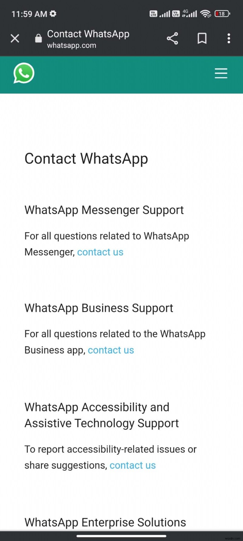 오늘 Android에서 WhatsApp이 작동하지 않는 문제 수정