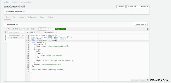 AWS SES, Lambda 및 API Gateway를 사용하여 사이트에서 이메일을 수신하는 방법 문의 양식 