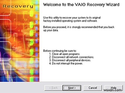 Sony VAIO 복구 디스크를 만드는 가장 쉬운 방법