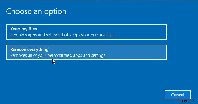 Windows 10을 재설정하고 모두 제거하는 방법