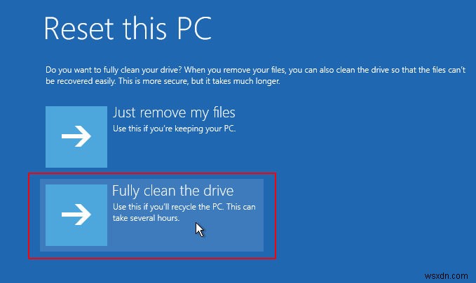 Windows 10을 재설정하고 모두 제거하는 방법