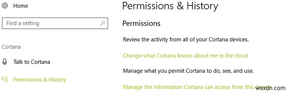Windows의 Cortana에서 개인 데이터 수집을 비활성화하는 방법