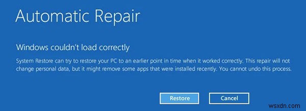 [해결됨] Windows 10 시동 복구가 작동하지 않음