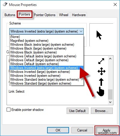 Windows 10에서 마우스 포인터 크기 및 색상을 변경하는 4가지 방법