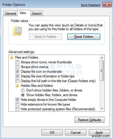 Windows 10/8.1/8/7에서 숨겨진 파일 및 폴더를 표시하는 솔루션