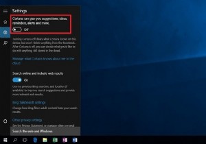 Windows 10에서 Cortana를 켜고 끄는 방법