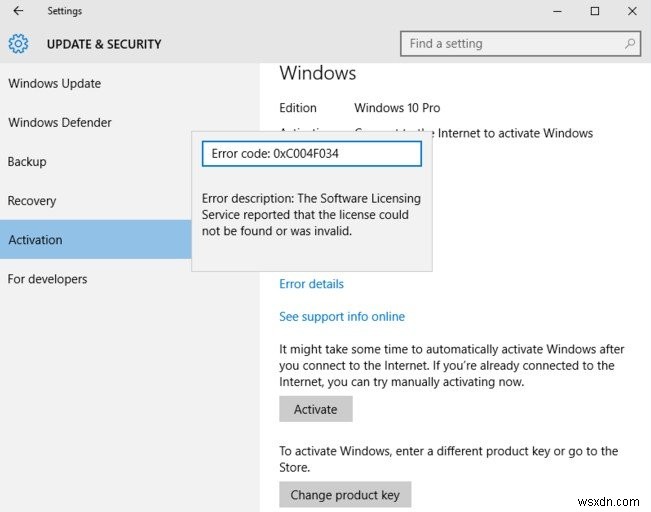 상위 5개의 Windows 10 정품 인증 오류 코드 및 수정 방법