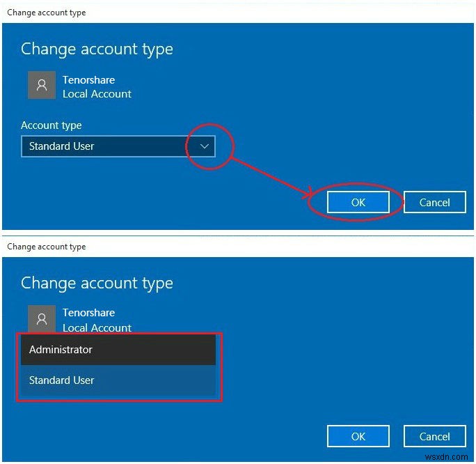 Windows 10에서 사용자의 계정 유형을 변경하는 2가지 방법