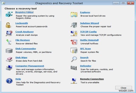 Windows 8.1/8에서 ERD Commander 부팅 미디어 마법사를 만들고 사용하는 방법