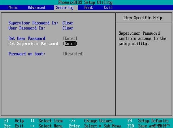 보안을 보장하기 위해 Windows 8.1/8에서 BIOS 암호를 설정하는 방법