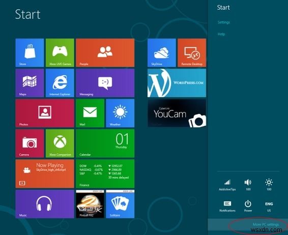 Windows 8에서 Microsoft 계정과 로컬 계정 간 전환