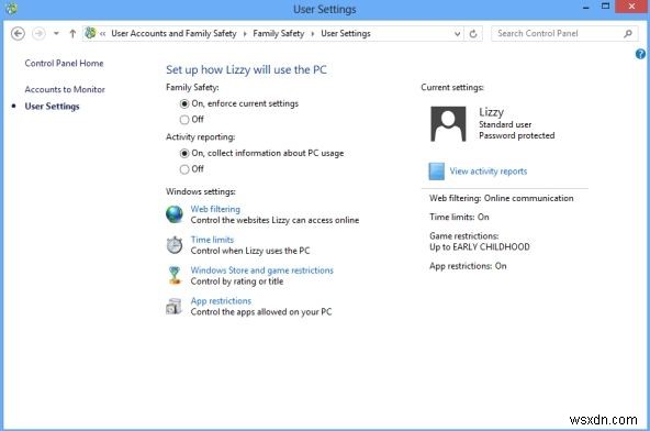 Windows 8에서 자녀 보호 기능을 활성화하는 방법