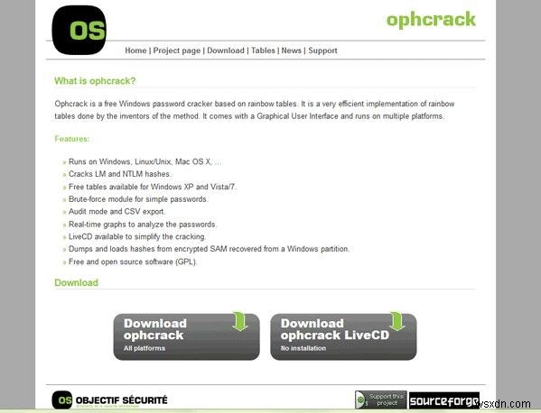 비밀번호 재설정을 위해 Windows 7에서 Ophcrack을 사용하는 방법