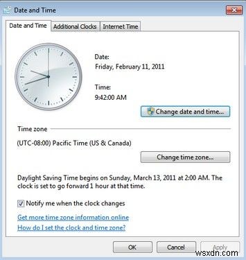 Windows 7 시간이 계속 무작위로 변경됩니다. 해결 방법은 무엇입니까?