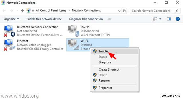 FIX:WiFi가 켜지지 않고 무선 네트워크를 사용할 수 없음(Windows 10, 8)