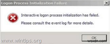 FIX Windows 7에서 대화형 로그온 초기화 실패