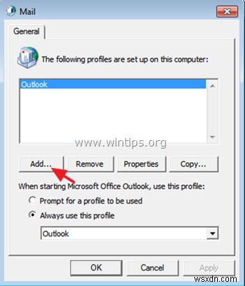 새 Outlook 프로필을 만들고 Outlook 데이터(*.PST)를 가져오는 방법