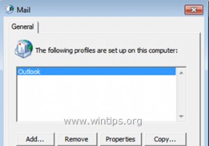 새 Outlook 프로필을 만들고 Outlook 데이터(*.PST)를 가져오는 방법