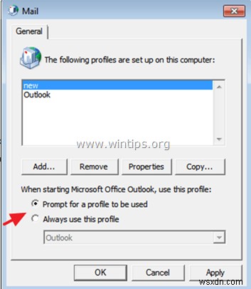 새 Outlook 프로필을 만들고 Outlook 데이터(*.PST)를 가져오는 방법