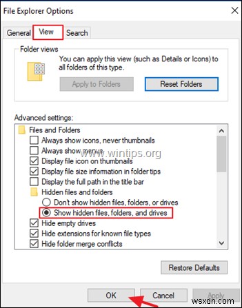Windows 10/8.1에서 숨김 파일을 보는 방법