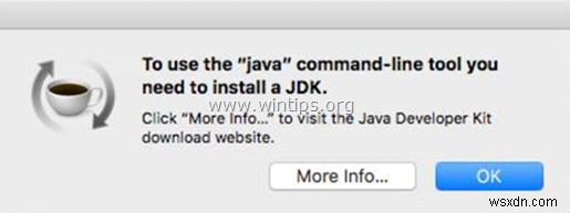 FIX:Java 명령줄 도구를 사용하려면 JDK(MAC OS X)를 설치해야 합니다.