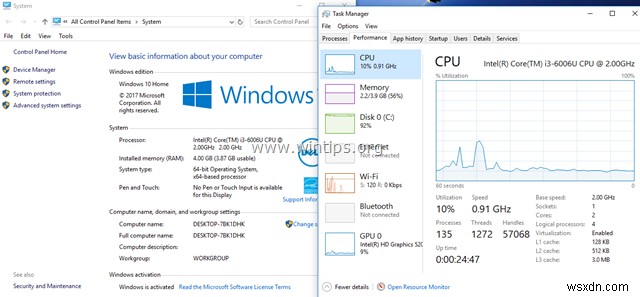 FIX:Windows 10에서 CPU가 최고 속도로 실행되지 않습니다.