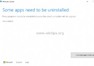 Windows 10 업그레이드 오류  일부 앱을 제거해야 함 – 이 앱을 제거할 수 없음  해결 방법
