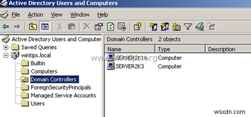 Active Directory Server 2003을 Active Directory Server 2016으로 단계별로 마이그레이션하는 방법.