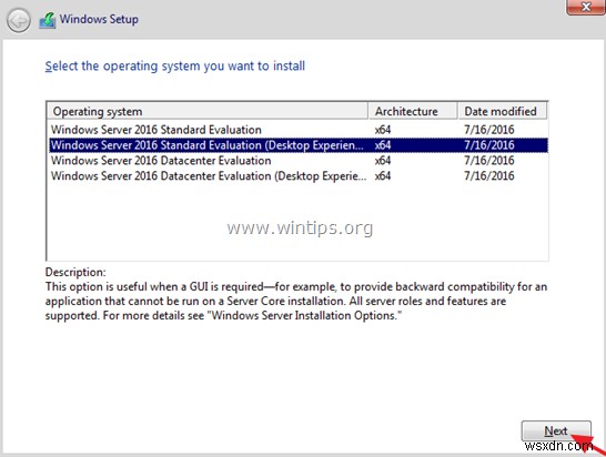 Windows Server 2016을 단계별로 설치하는 방법.