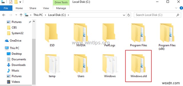 Windows.old 폴더란 무엇이며 어떻게 삭제합니까?