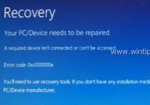 FIX:필요한 장치가 연결되지 않았거나 Windows 10/8/8.1에서 0x000000E에 액세스할 수 없습니다.