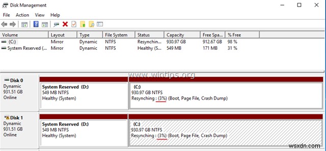 Windows 10(레거시 또는 UEFI)에서 부팅 하드 드라이브를 미러링하는 방법