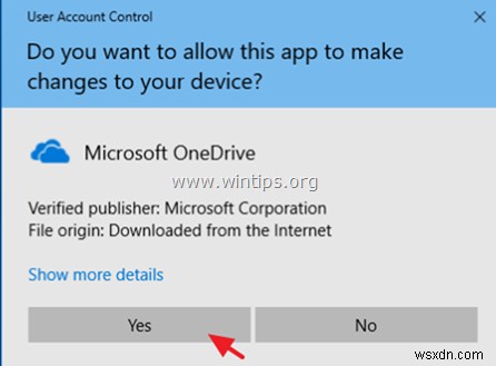 Windows 10/8/7 OS에서 OneDrive를 비활성화, 제거 또는 설치하는 방법.