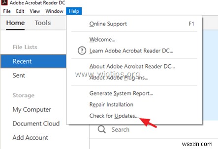 Adobe Reader DC에서 자동 업데이트를 비활성화하는 방법