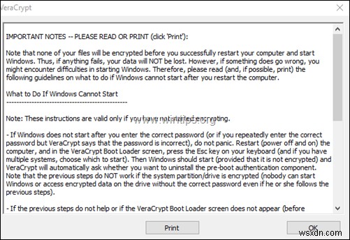 Windows에서 VeraCrypt를 사용하여 C:드라이브를 암호화하는 방법(모든 버전).