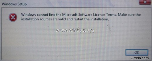 FIX:Windows에서 Microsoft 소프트웨어 사용 조건을 찾을 수 없음