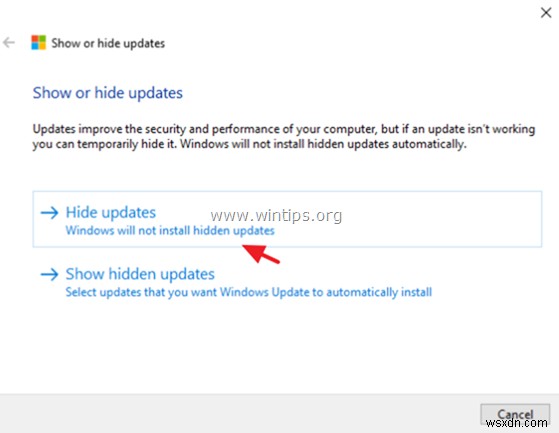 Windows 10 업데이트 설치를 방지하는 방법.