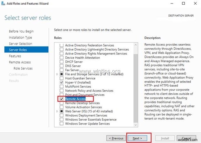 인증을 위해 사용자 정의 사전 공유 키로 L2TP VPN Server 2016을 설정하는 방법.