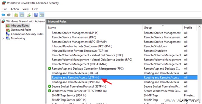 인증을 위해 사용자 정의 사전 공유 키로 L2TP VPN Server 2016을 설정하는 방법.