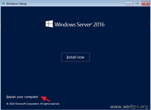 Windows가 정상적으로 부팅되지 않는 경우 시스템 이미지 백업에서 Server 2016을 복구하는 방법. (오프라인 방식)