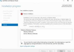 FIX:Windows Defender 기능 설치 실패 – Server 2016에서 소스 파일을 찾을 수 없음(해결됨)