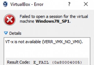 FIX:Windows 10에서 VirtualBox 오류 VT-x를 사용할 수 없음(해결됨)